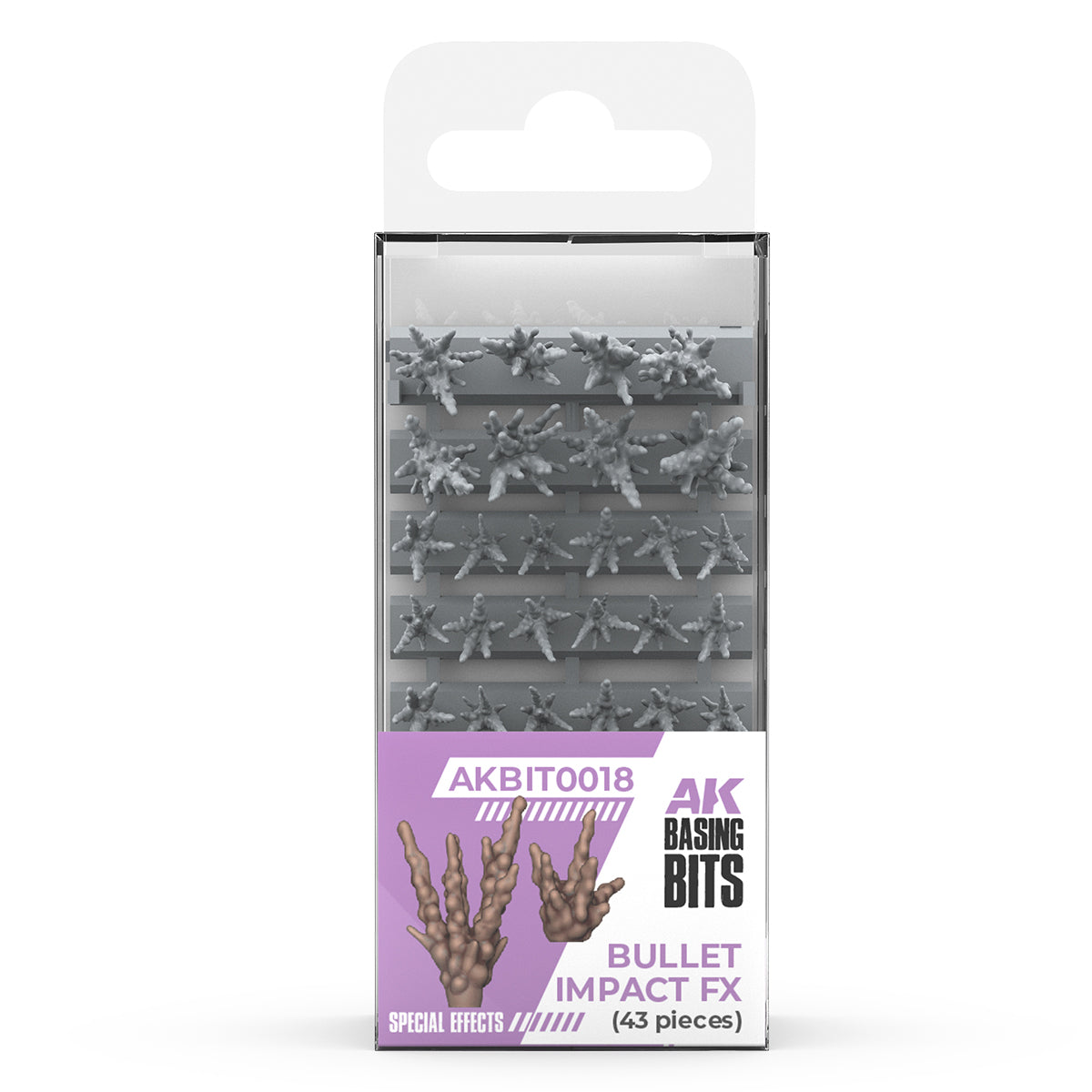AK Interactive Bullet Impact FX - Basing Bits (43 Pieces) | Boutique FDB