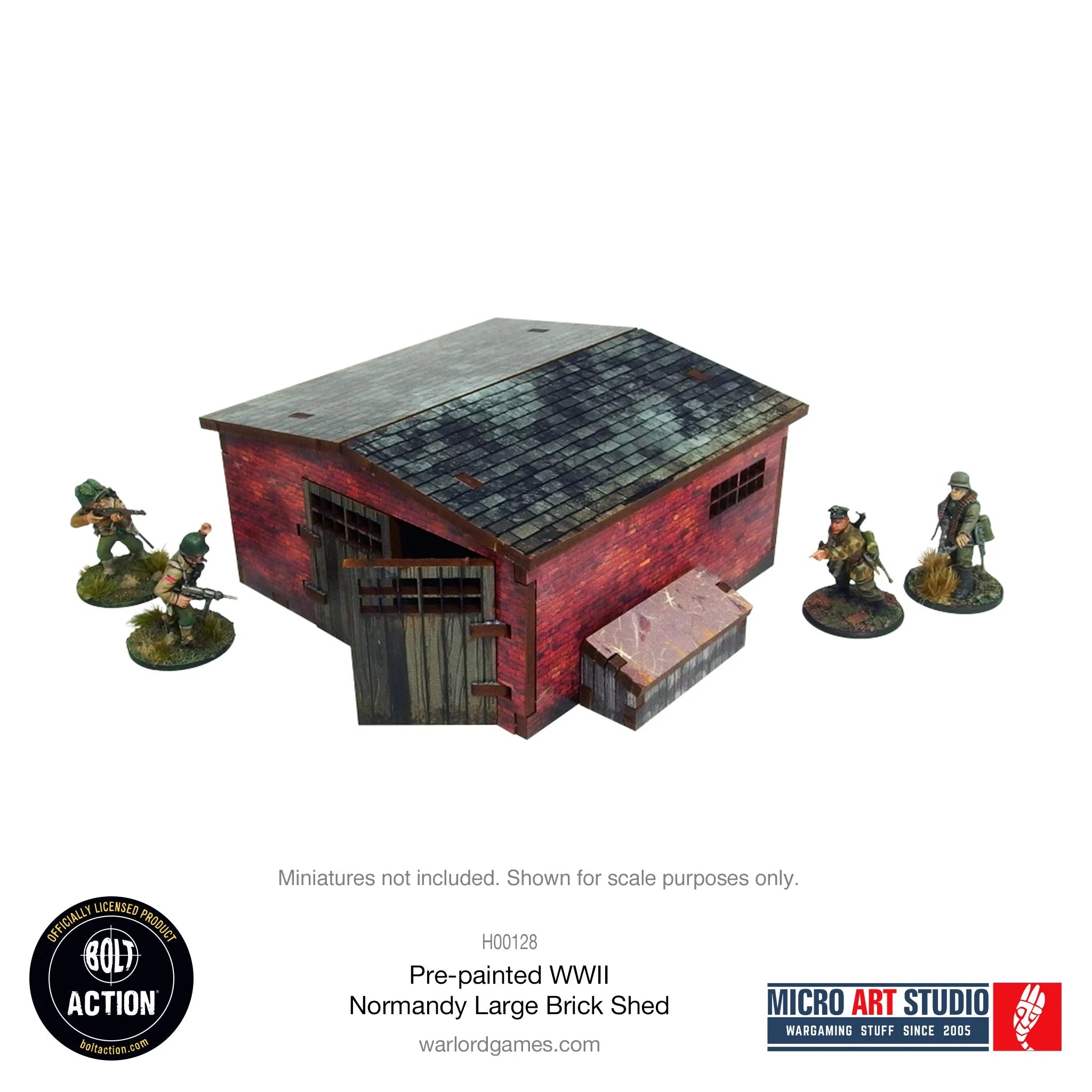 Bolt Action: Pre-painted WWII Normandy Large Brick Shed | Boutique FDB
