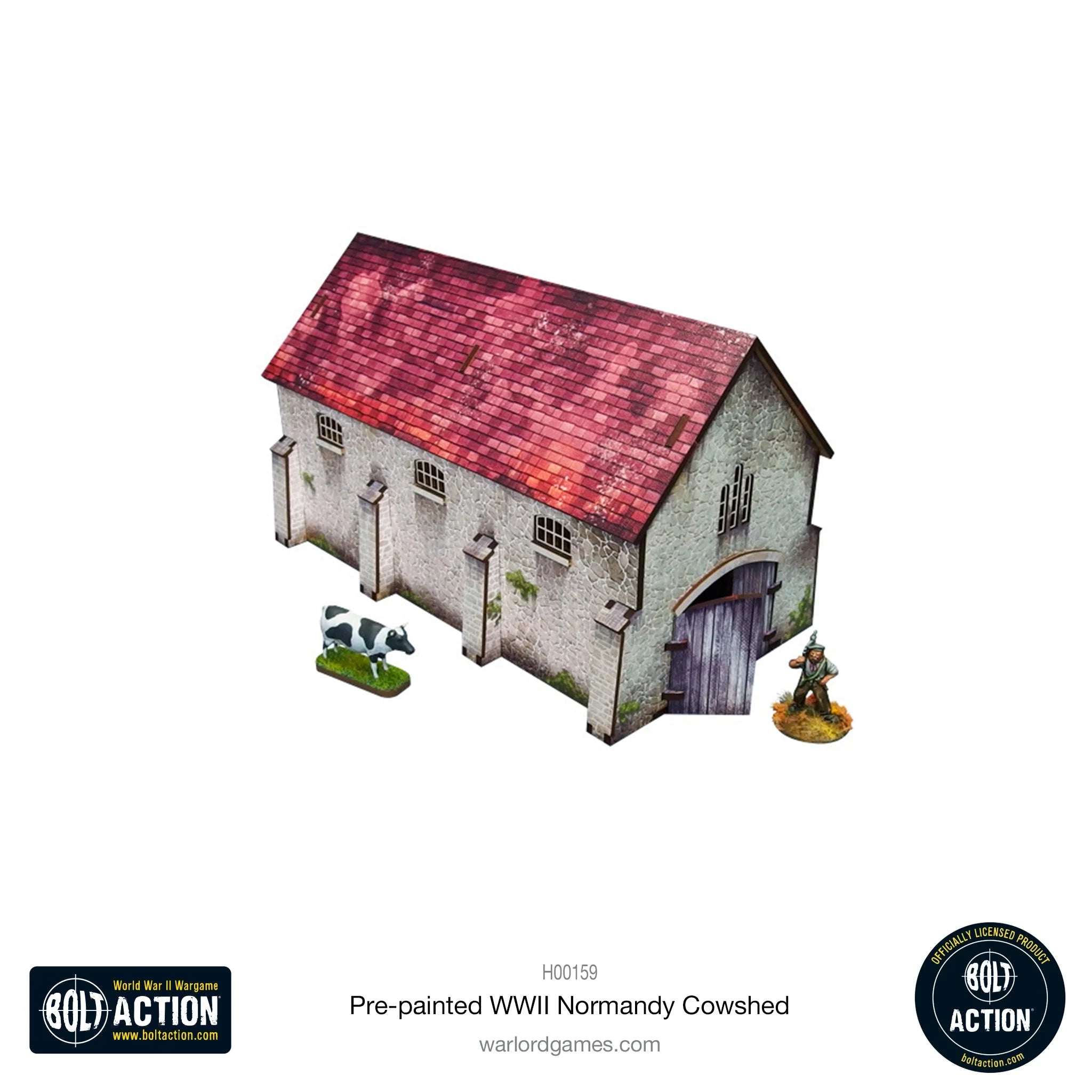 Bolt Action: Pre-painted WWII Normandy Cowshed | Boutique FDB