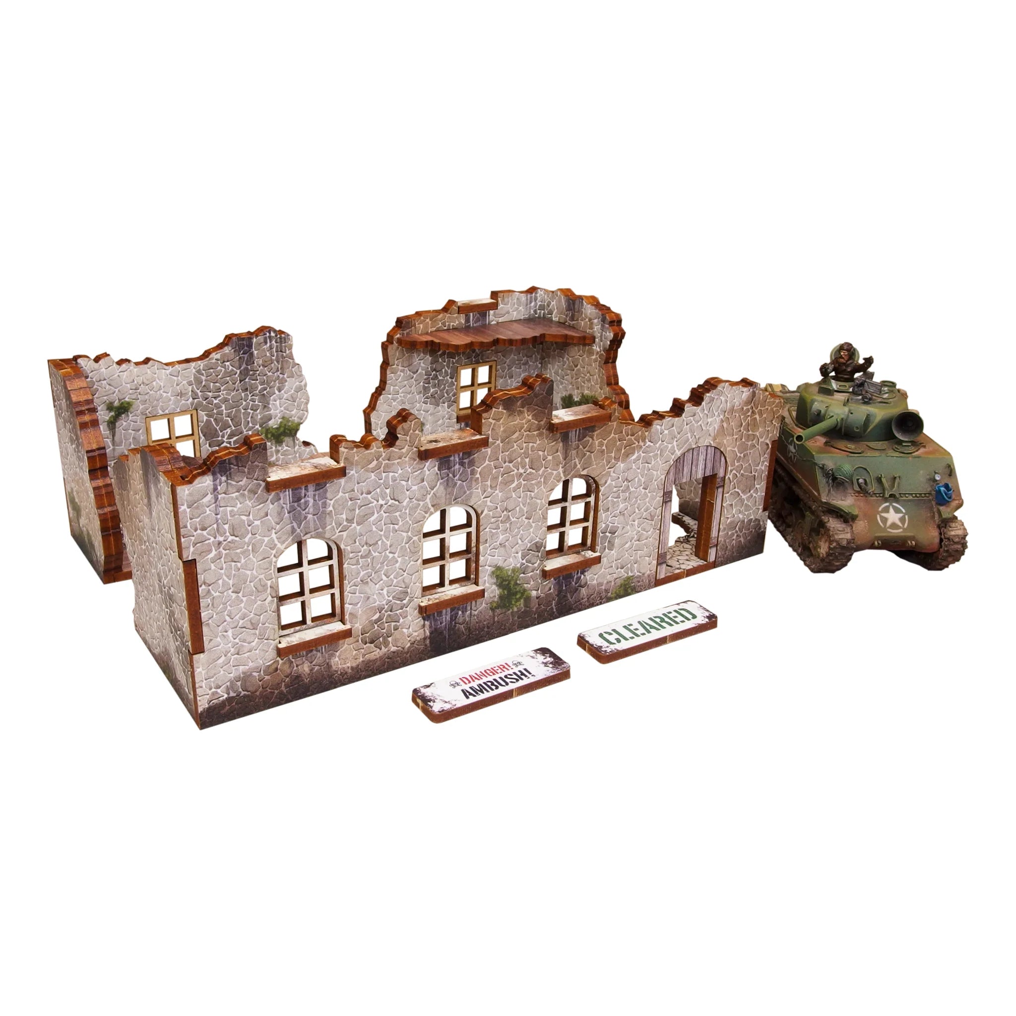 Bolt Action: Pre-painted WWII Normandy Ruins 2 | Boutique FDB