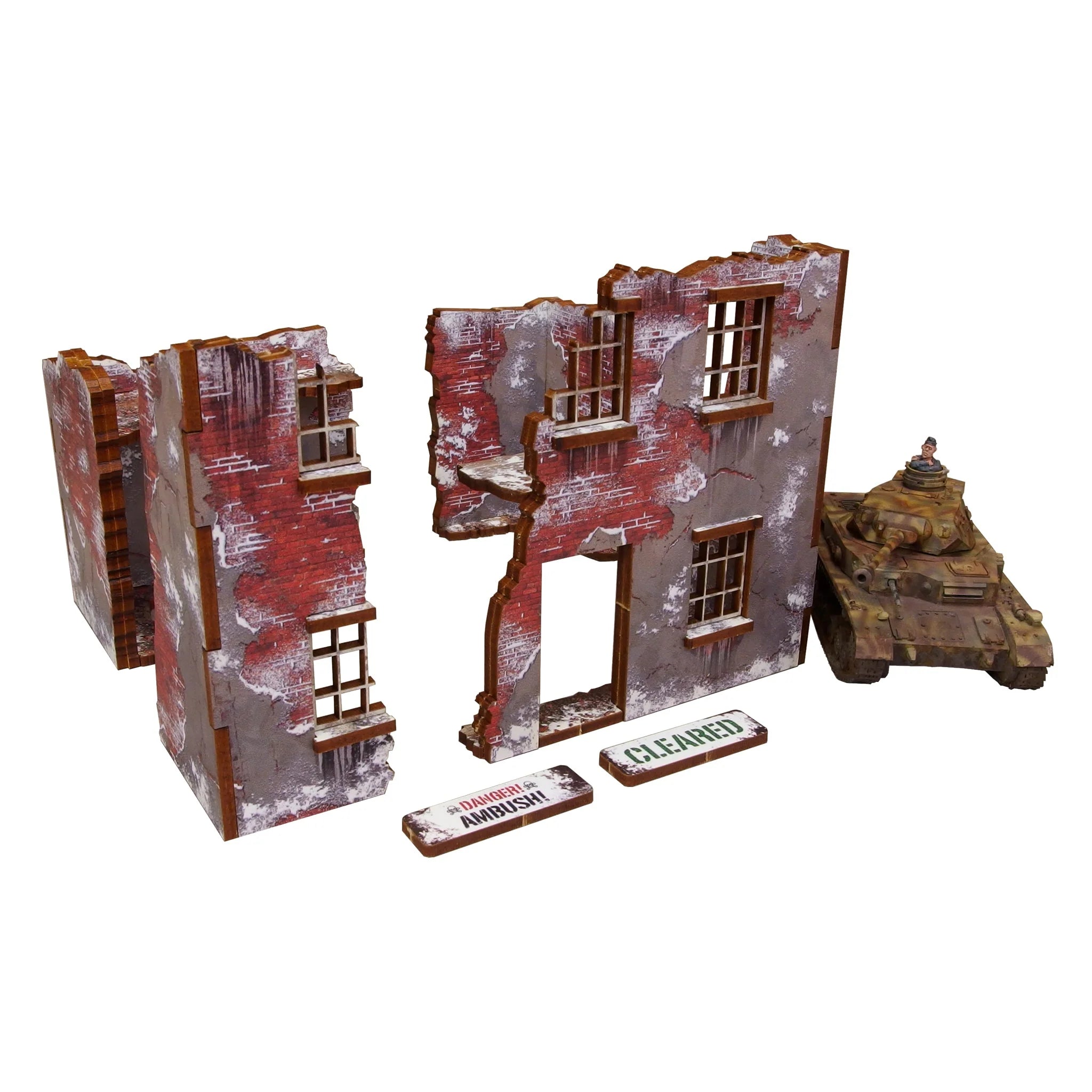 Bolt Action: Pre-painted WWII Normandy Winter Ruins 2 | Boutique FDB