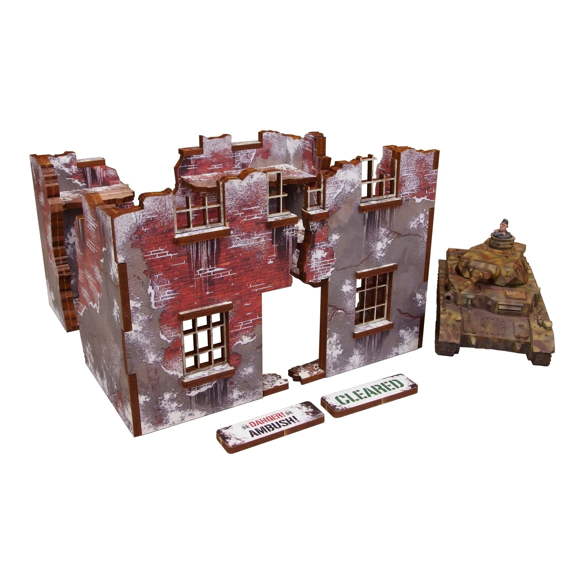 Bolt Action: Pre-painted WWII Normandy Winter Ruins 3 | Boutique FDB