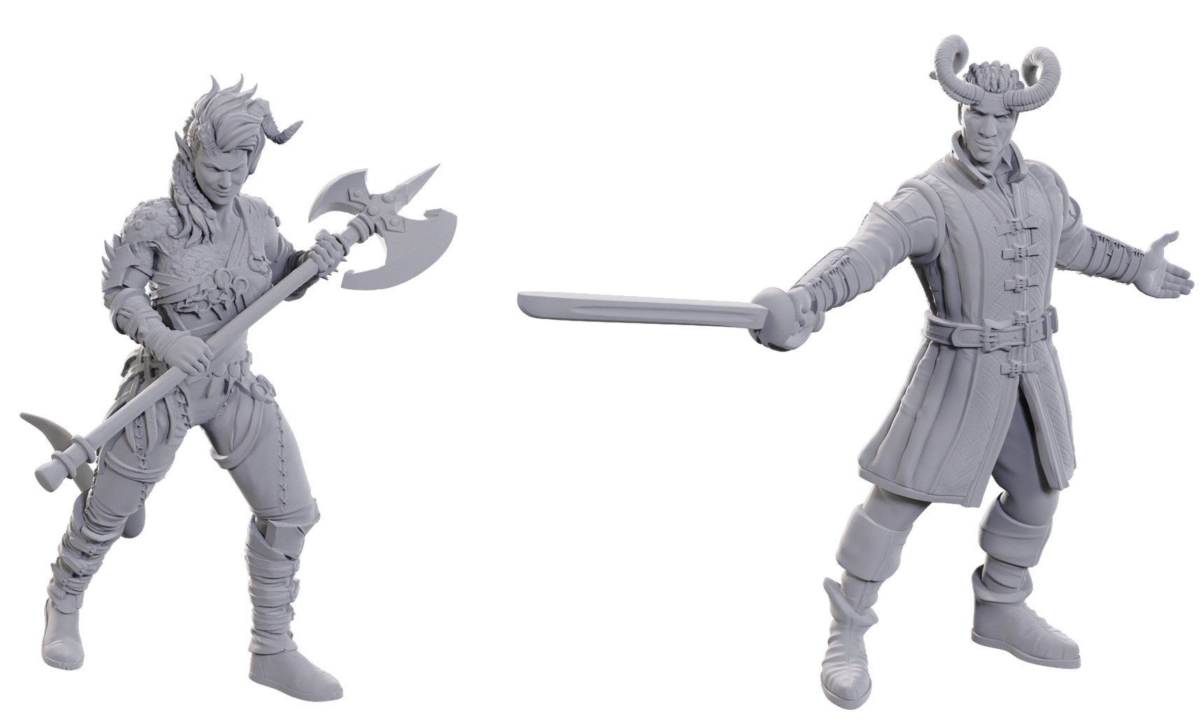 DND UNPAINTED MINIS SPECIAL EDITION BALDUR'S GATE 3 - WYLL & KARLACH | Boutique FDB