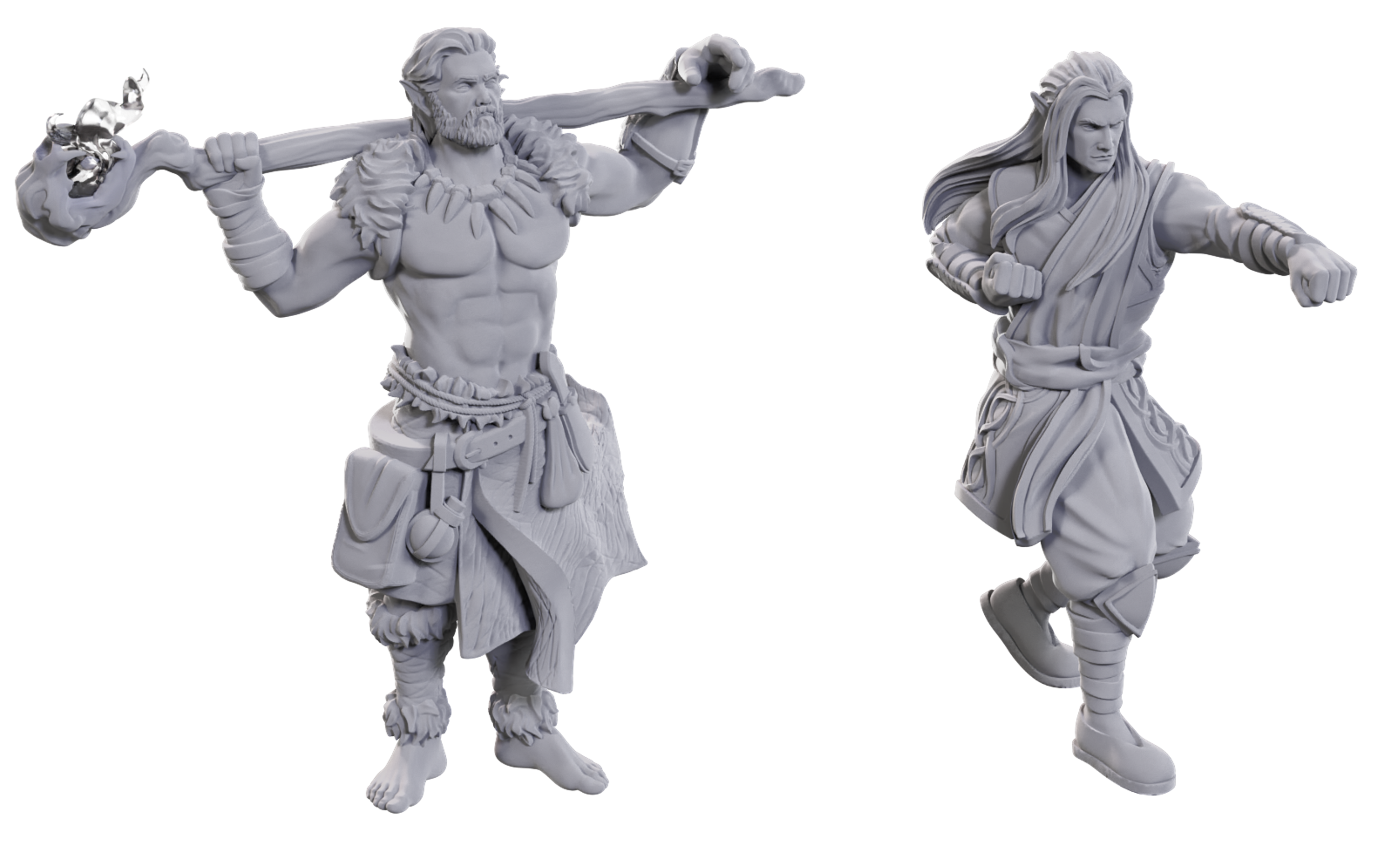 D&D Nolzur's Marvelous Unpainted Miniatures: Archdruid & Martial Arts Adept | Boutique FDB
