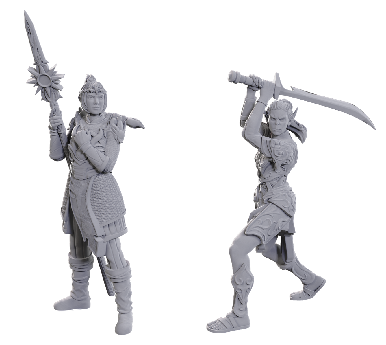DND UNPAINTED MINIS SPECIAL EDITION BALDUR'S GATE 3 - LAE'ZEL & SHADOWHEART | Boutique FDB