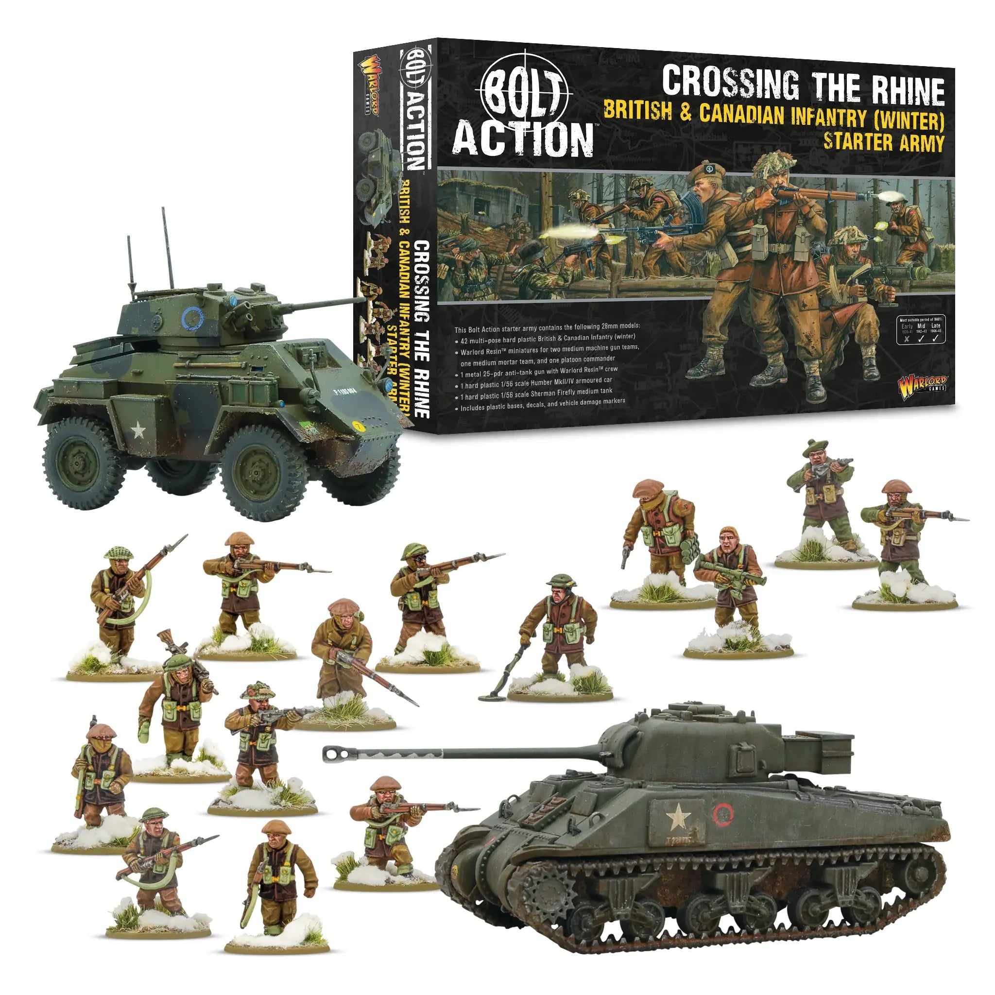 Bolt Action: Crossing the Rhine - British & Canadian Infantry (Winter) Starter Army | Boutique FDB