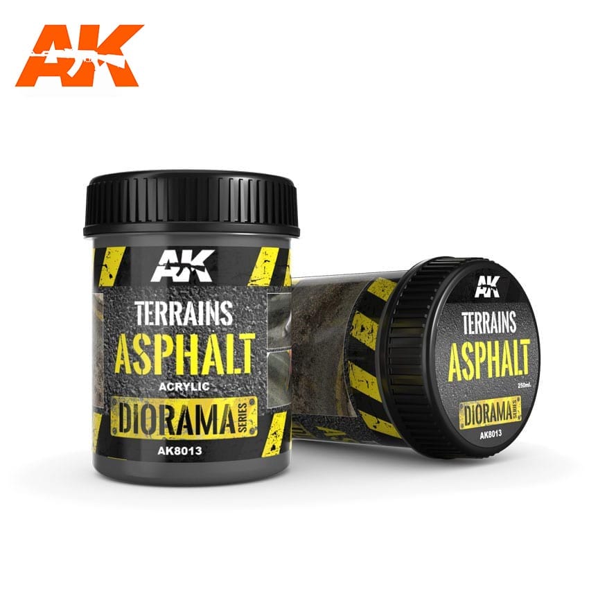 AK Interactive Terrains Asphalt - 250ml (Acrylic) | Boutique FDB