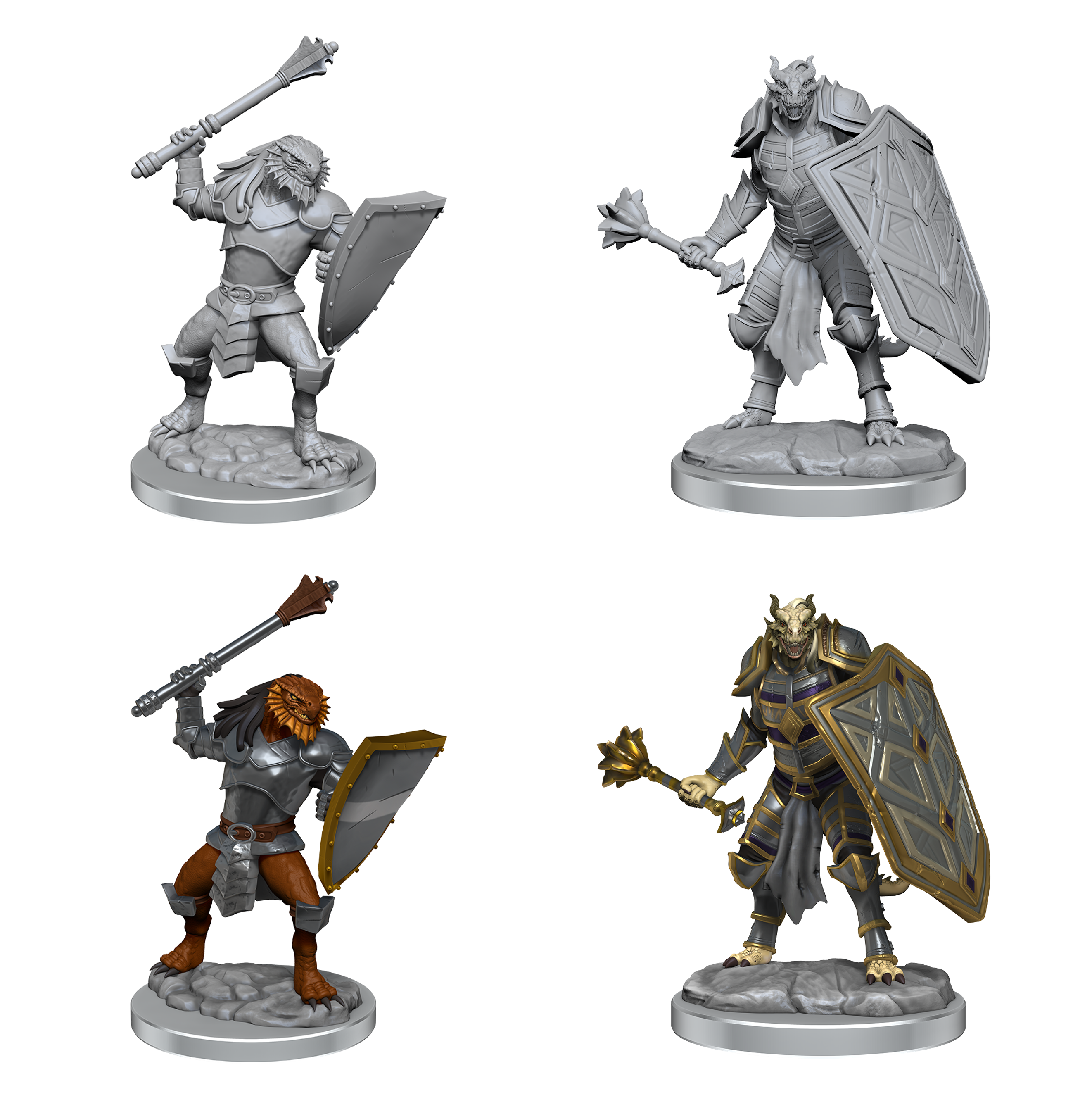 DND UNPAINTED MINIS WV18 DRAGONBORN CLERICS | Boutique FDB