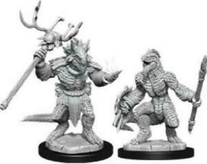 Dungeons and Dragons: Unpainted Miniatures - Wave 12 - Lizardfolk & Lizardfolk Shaman | Boutique FDB