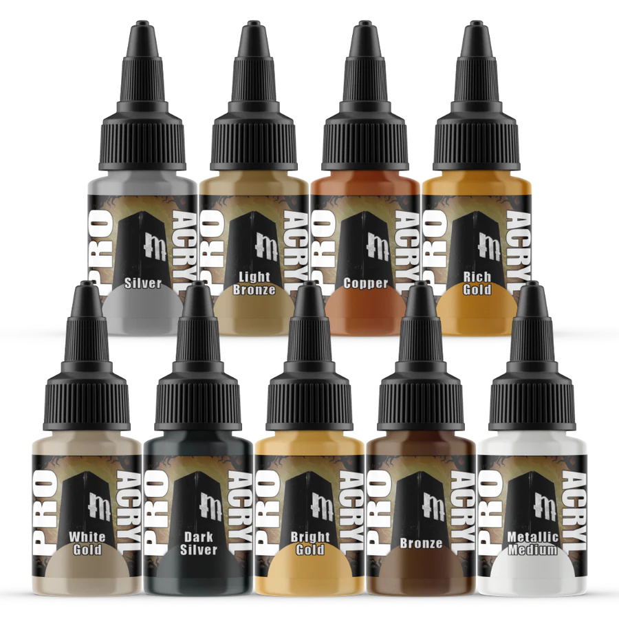 Monument Hobbies Pro Acryl Metallic Set - 9 Colors | Boutique FDB