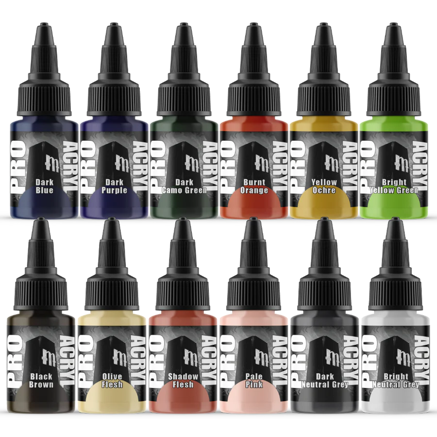 Monument Hobbies Pro Acryl Expansion Set #1 - 12 Colors | Boutique FDB