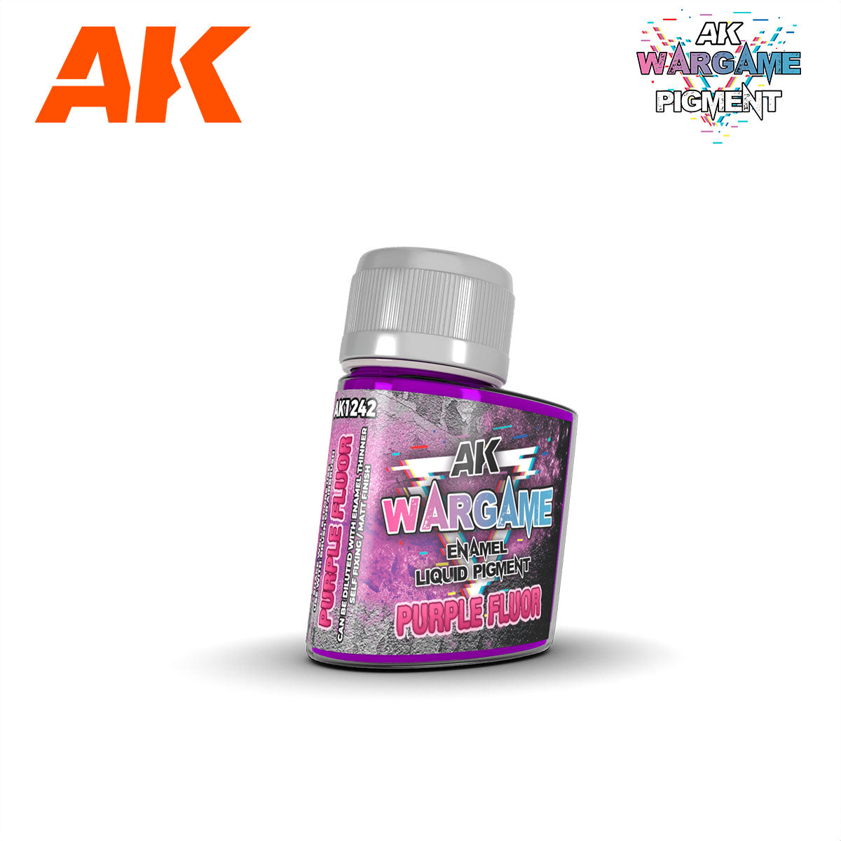AK Interactive Wargame Enamel Liquid Pigments Fluorescent Purple 35ml | Boutique FDB