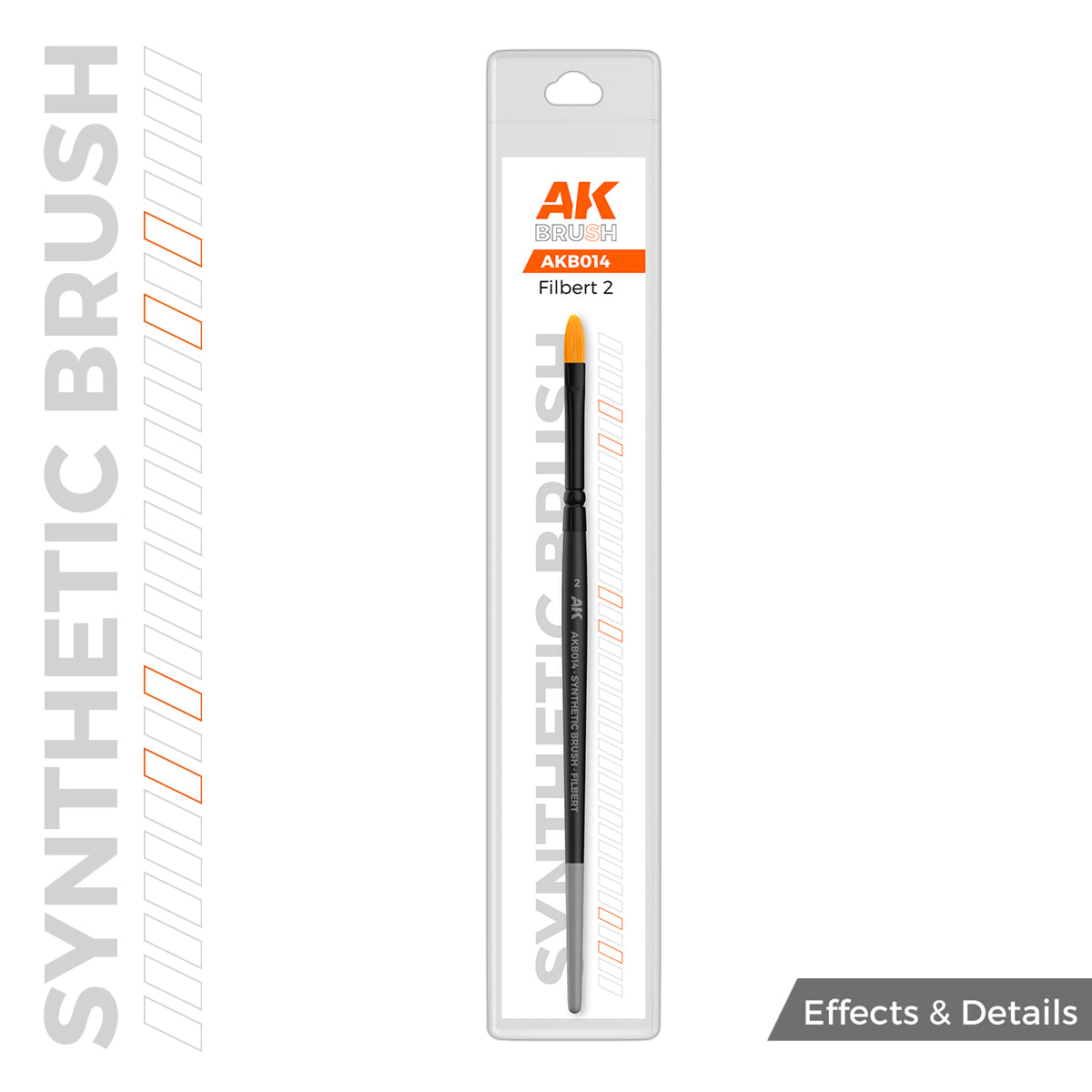 AK Interactive Synthetic Brush - Filbert 2 | Boutique FDB