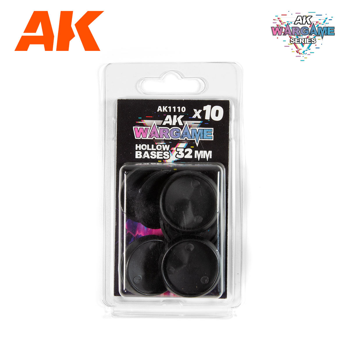 AK Interactive Plastic Wargame Bases. Hollow Base 32mm (10 Units) | Boutique FDB