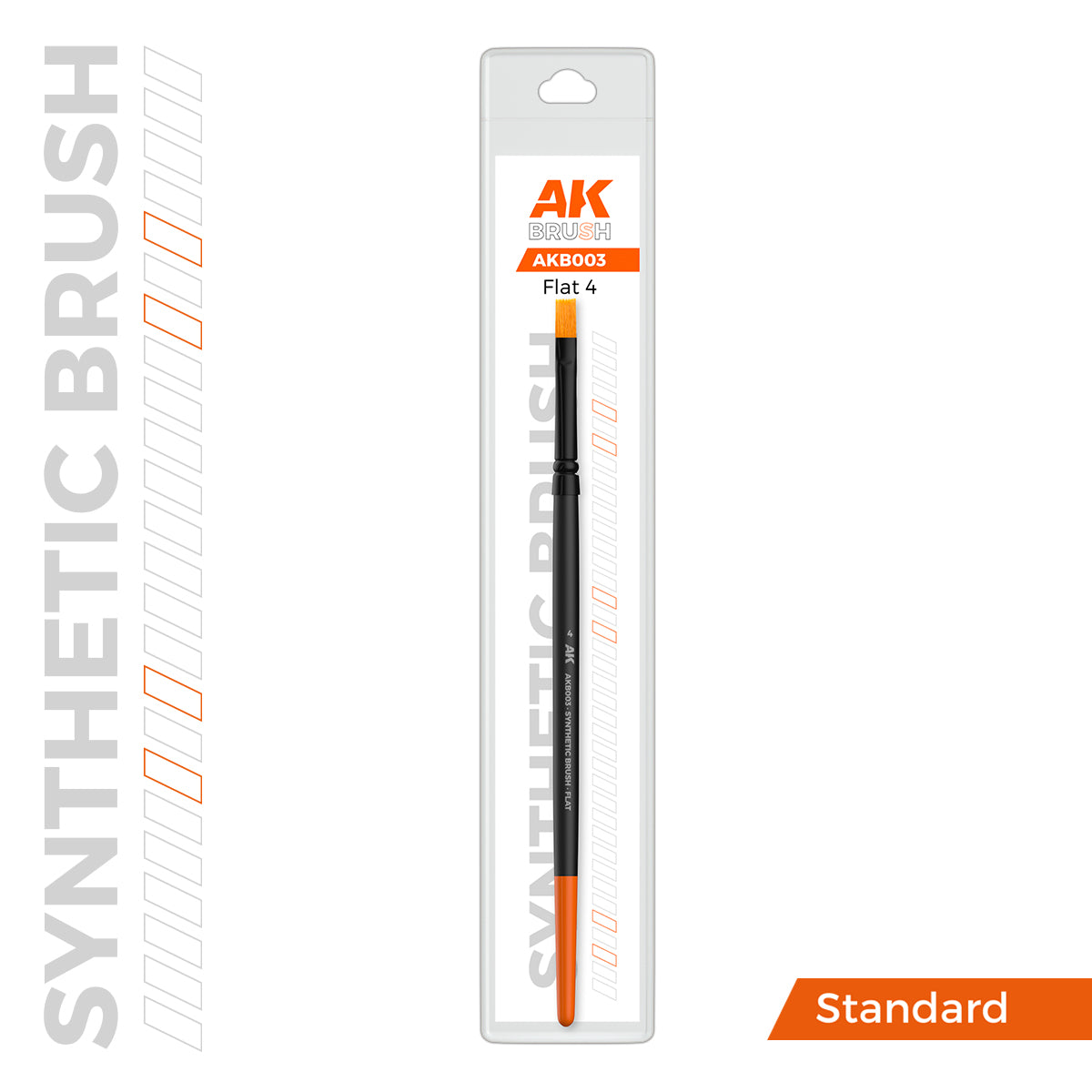 AK Interactive Synthetic Brush - Flat 4 | Boutique FDB