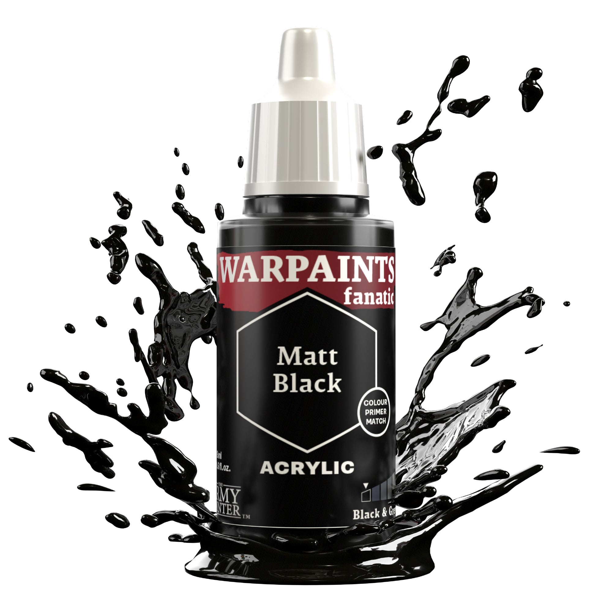 ARMY PAINTER: WARPAINTS FANATIC ACRYLIC - MATT BLACK | Boutique FDB