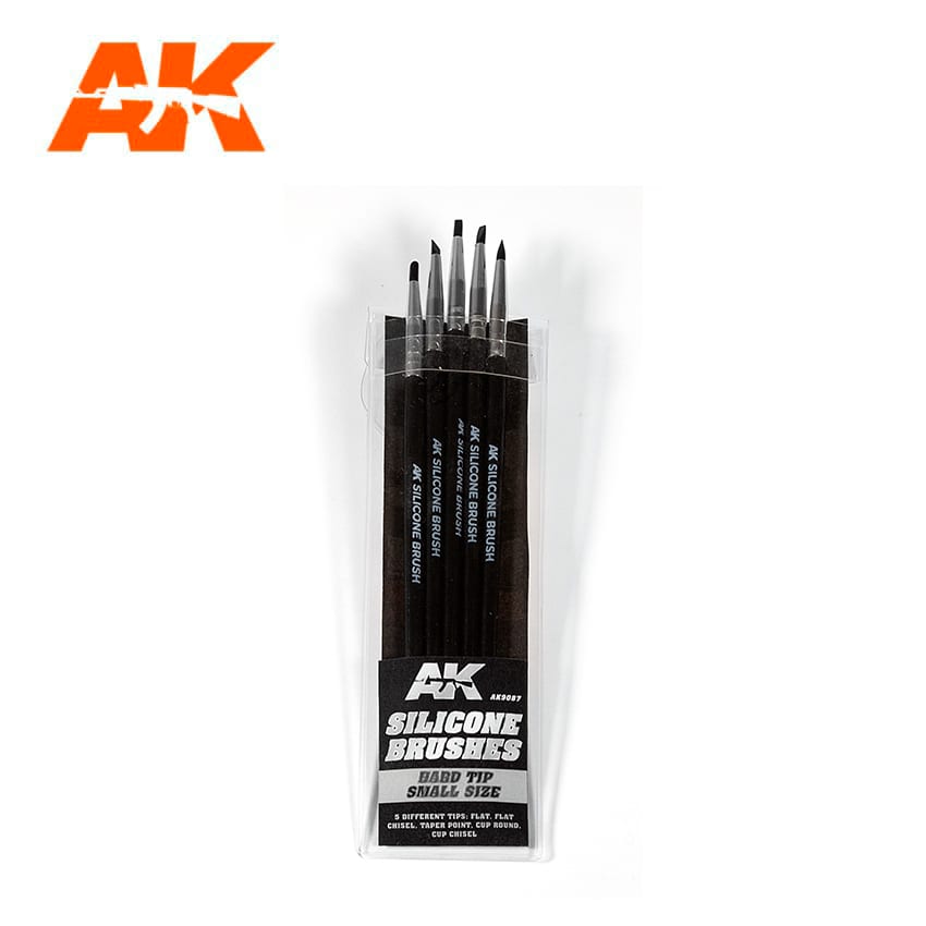 AK Interactive Silicone Brushes medium Tip, Small - 5Pk | Boutique FDB