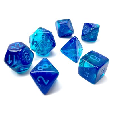 Gemini: 7Pc Polyhedral Blue / Light Blue Luminary | Boutique FDB