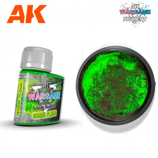 AK Wargame - Enamel liquid pigments - Green Fluor | Boutique FDB