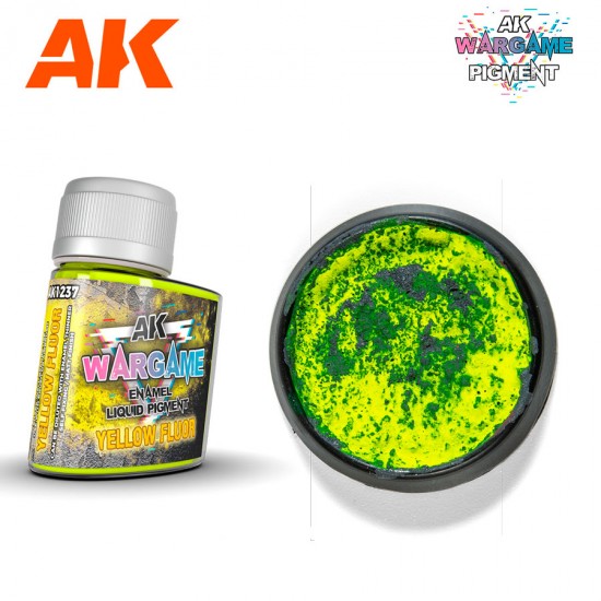 AK Wargame - Enamel liquid pigments - Yellow Fluor | Boutique FDB