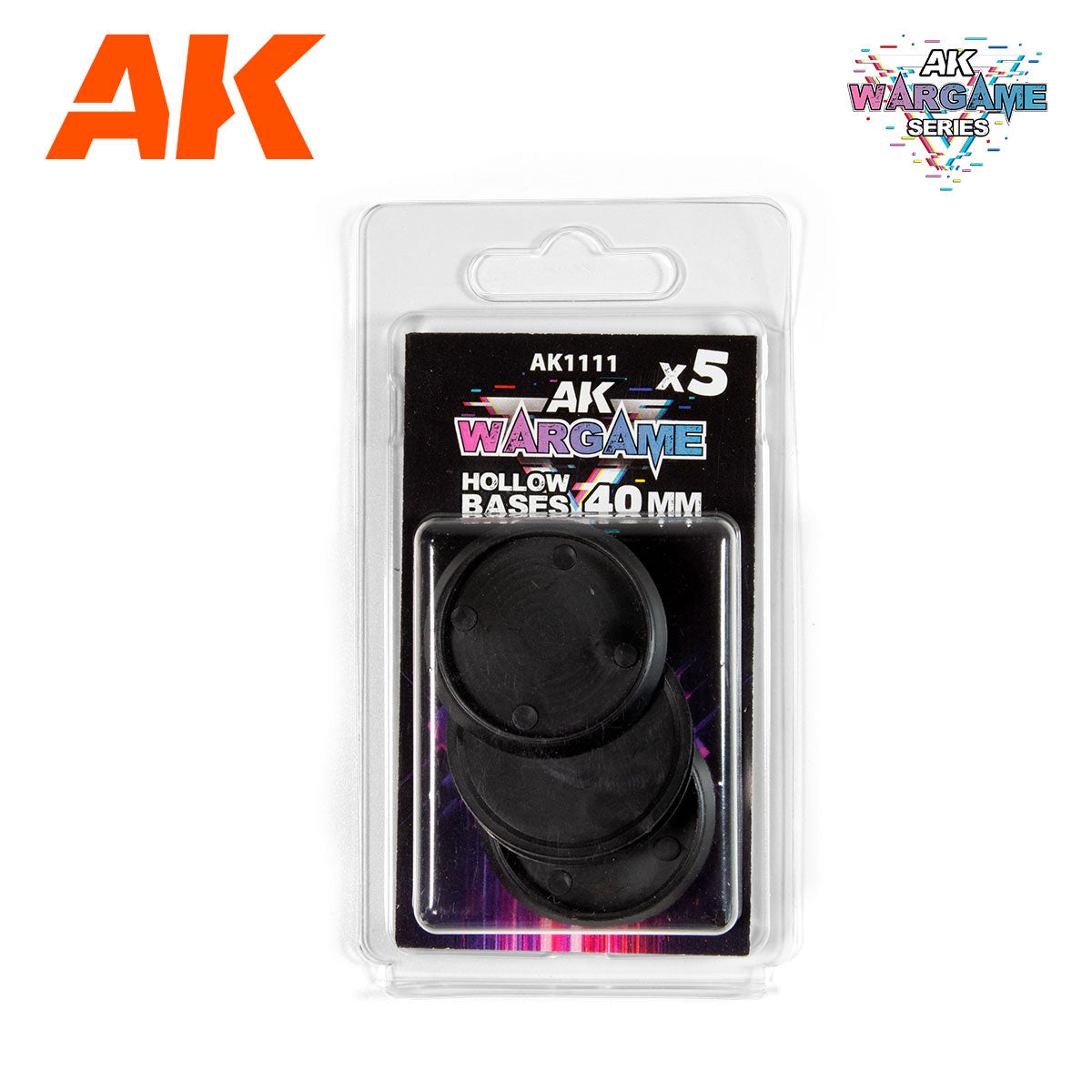 AK Interactive Plastic Wargame Bases. Hollow Base 40mm (5 Units) | Boutique FDB