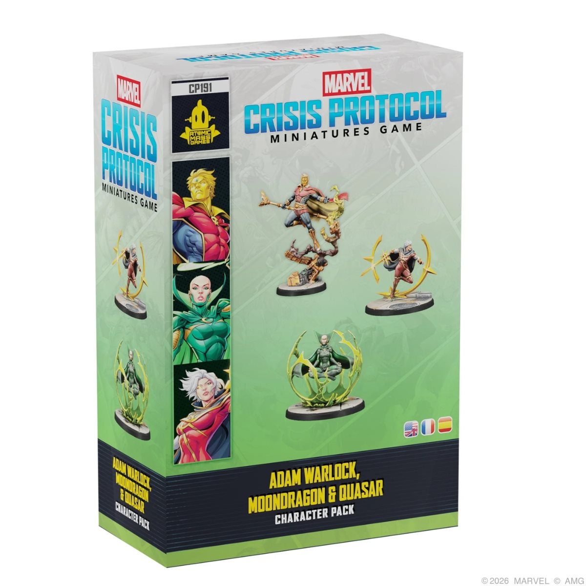 Marvel: Crisis Protocol: Adam Warlock, Moondragon & Quasar | Boutique FDB