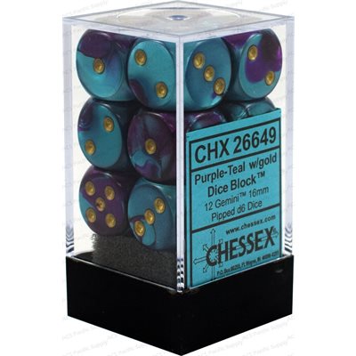 Gemini: 12D6 Purple-Teal / Gold | Boutique FDB