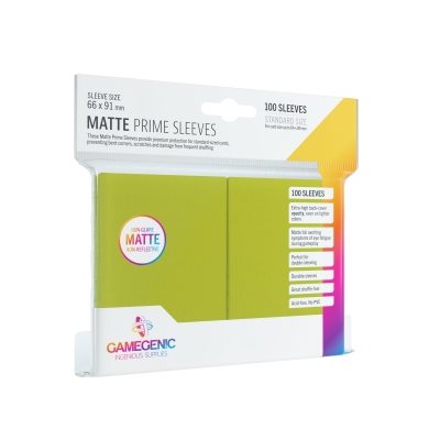 Gamegenic Sleeves : Matte Prime - Lime | Boutique FDB