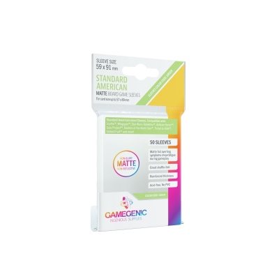 Sleeves: Gamegenic MatteStandard American-Sized Boardgame (50) | Boutique FDB