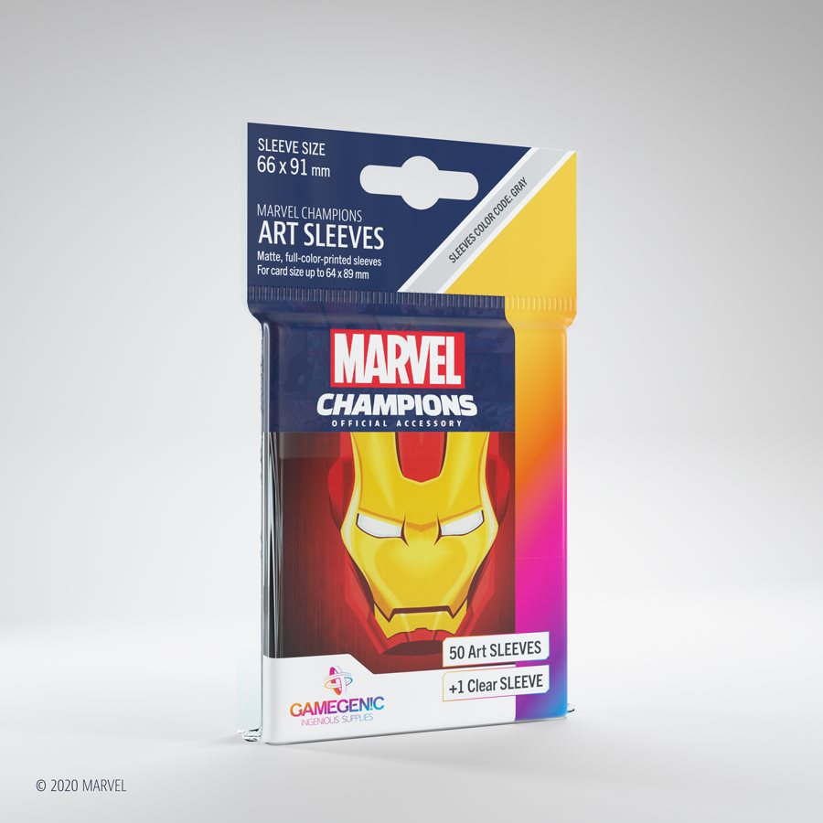 Sleeves: Marvel Champions Ironman (50) | Boutique FDB