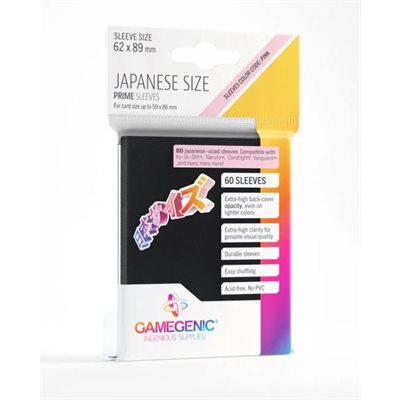 Gamegenic Sleeves : Japanese Size Matte Prime - Black | Boutique FDB