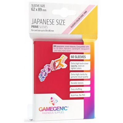 Gamegenic Sleeves : Japanese Size Matte Prime - Red | Boutique FDB