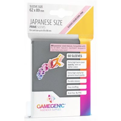 Gamegenic Sleeves : Japanese Size Matte Prime - Dark Grey | Boutique FDB