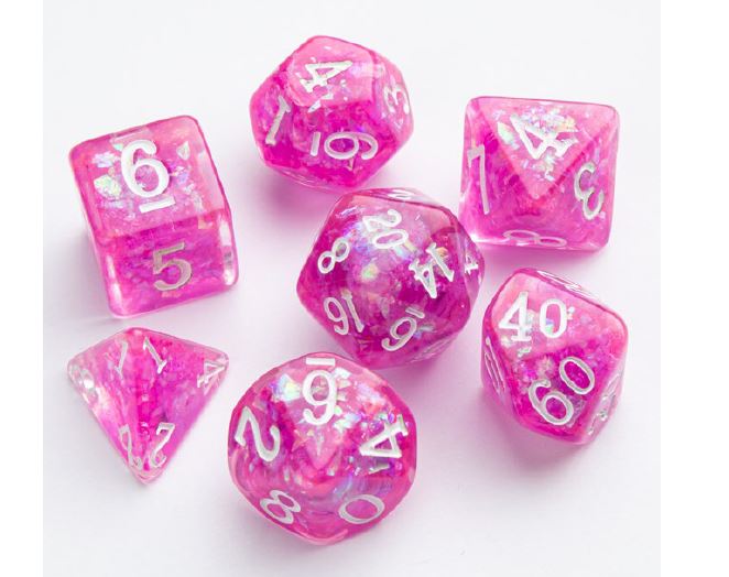 GameGenic - RPG Dice: 7 pc: Candy-like Series: Raspberry | Boutique FDB