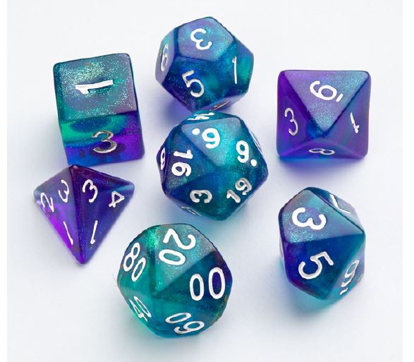 GameGenic - RPG Dice: 7 pc: Galaxy Series: Neptune | Boutique FDB
