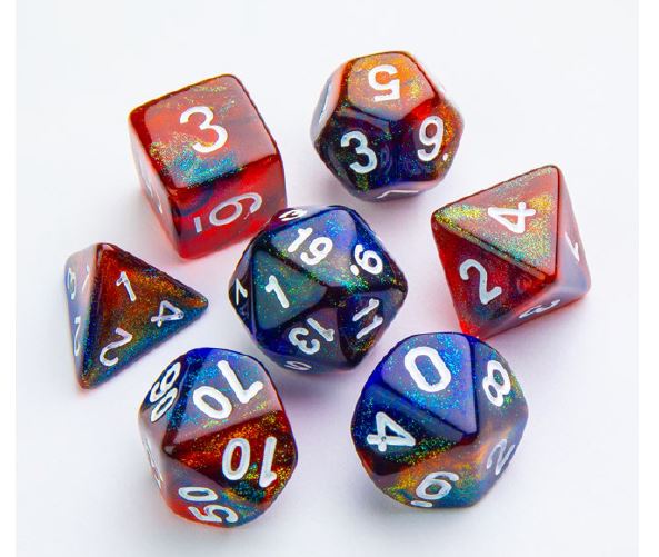 GameGenic - RPG Dice: 7 pc: Galaxy Series: Mars | Boutique FDB