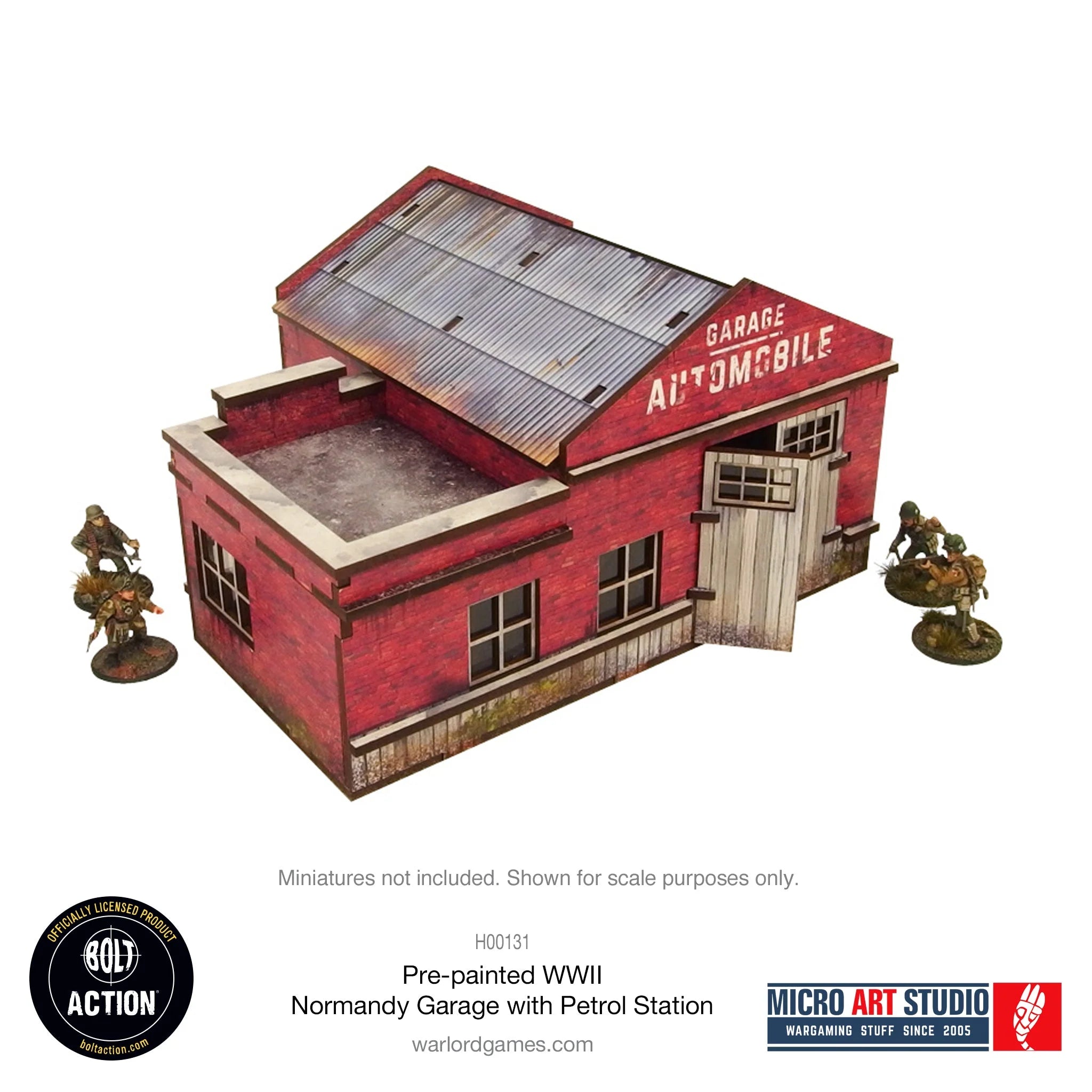 Bolt Action: Pre-painted WWII Normandy Garage with Petrol Station | Boutique FDB