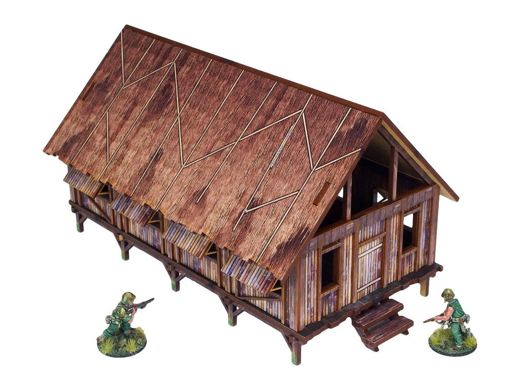 Bolt Action : Pre-Painted WW2 Pacific Barracks | Boutique FDB
