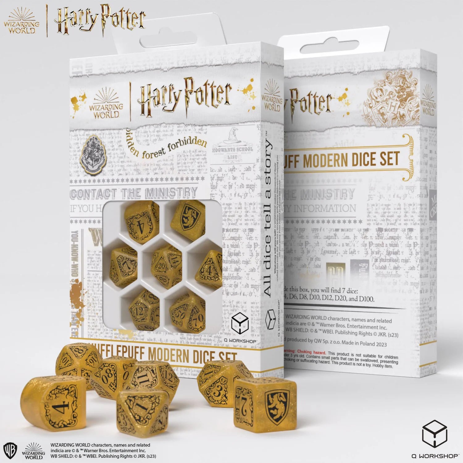 Harry Potter : Dice - Hufflepuff - Yellow | Boutique FDB