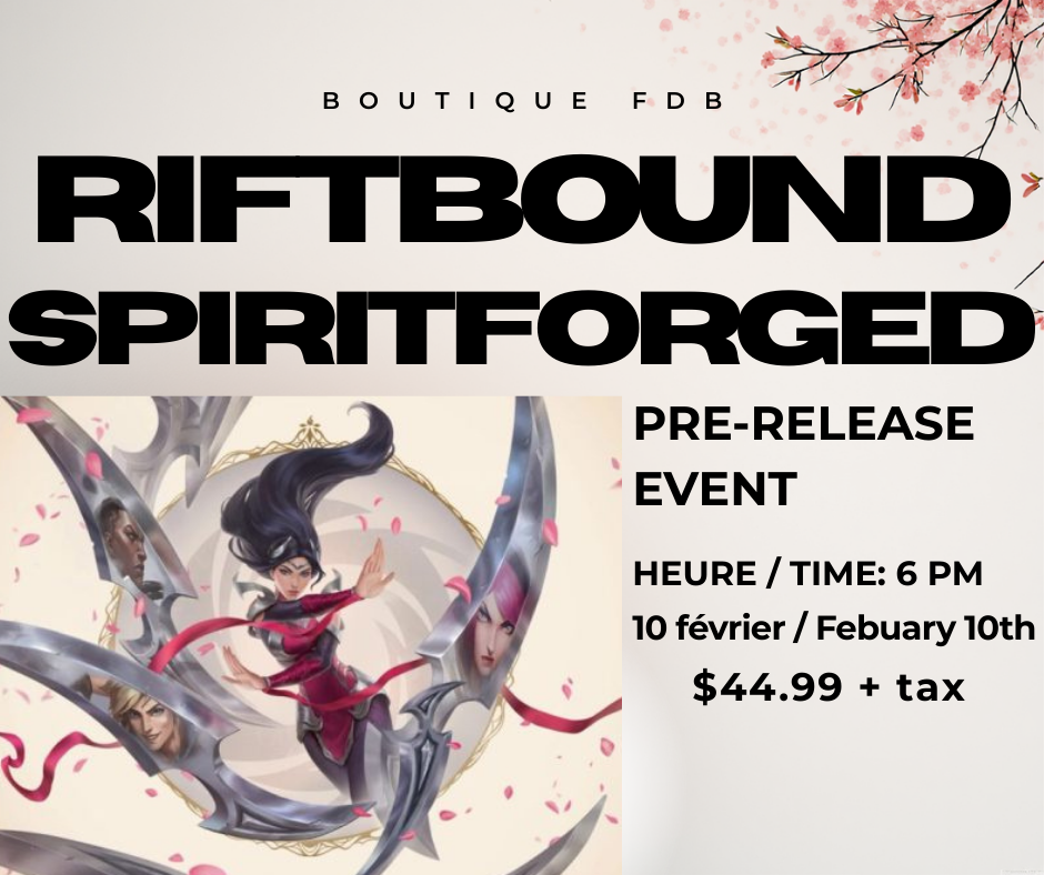 Riftbound : Spiritforged - Pre-release event ticket | Boutique FDB