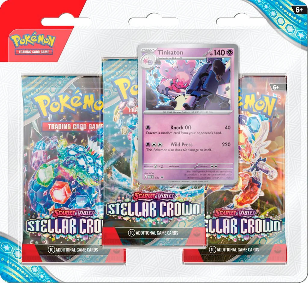Pokemon SV7 Stellar Crown 3-Pack Blister | Boutique FDB