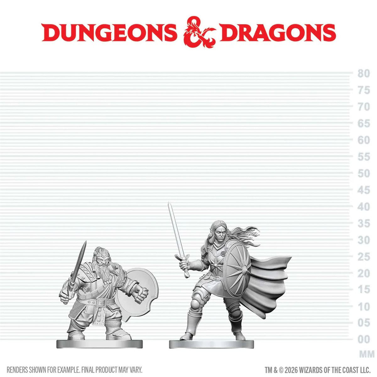 D&D Nolzur's Marvelous Miniatures: Dwarf Fighter & Orc Paladin | Boutique FDB