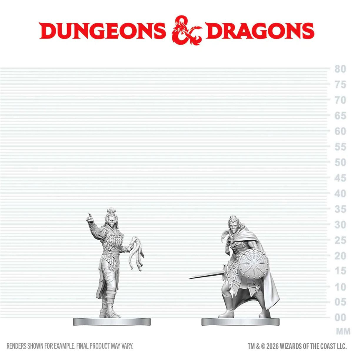 D&D Nolzur's Marvelous Miniatures: Drow Elite Warrior & Drow Priestess of Lolth | Boutique FDB
