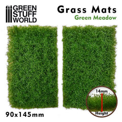 Green Stuff World : Grass Mat Cut-Outs (90mmx145mm) - Green Meadow | Boutique FDB
