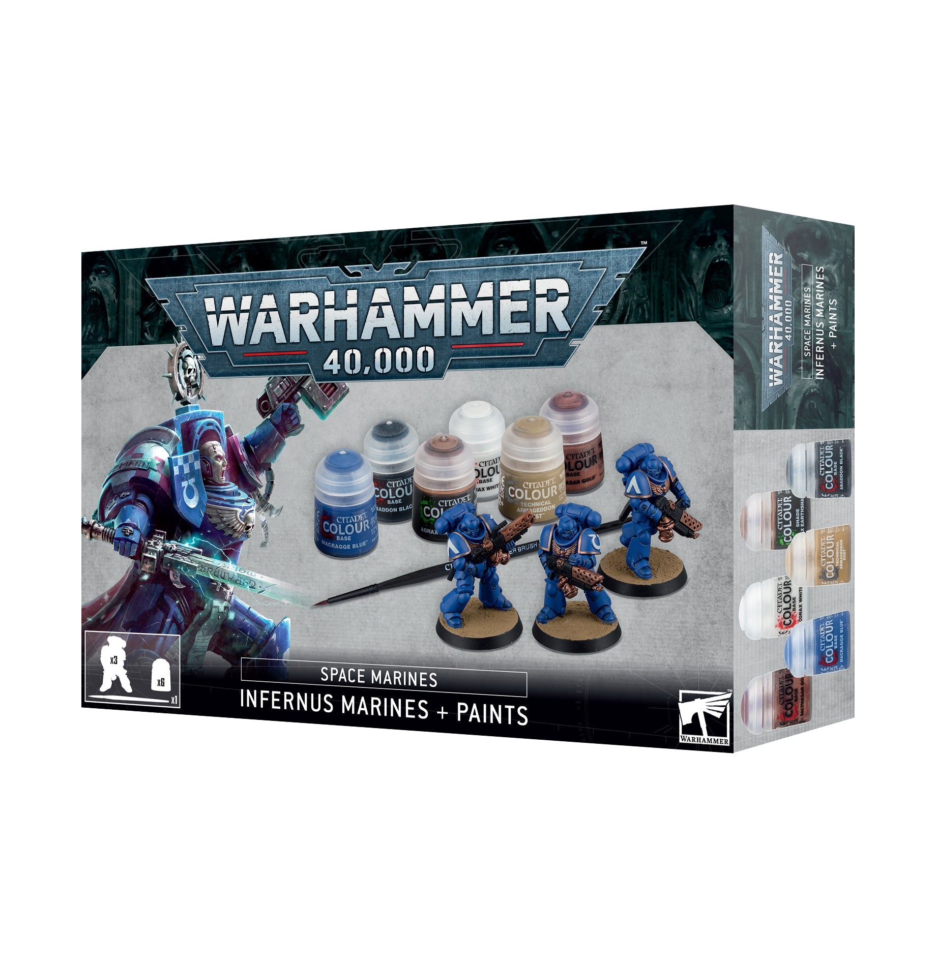 WARHAMMER 40K: SPACE MARINES - INFERNUS MARINES + PAINTS | Boutique FDB