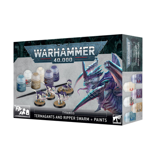 Warhammer 40K: Tyranids: Termagants and Ripper Swarm + Paints Set | Boutique FDB