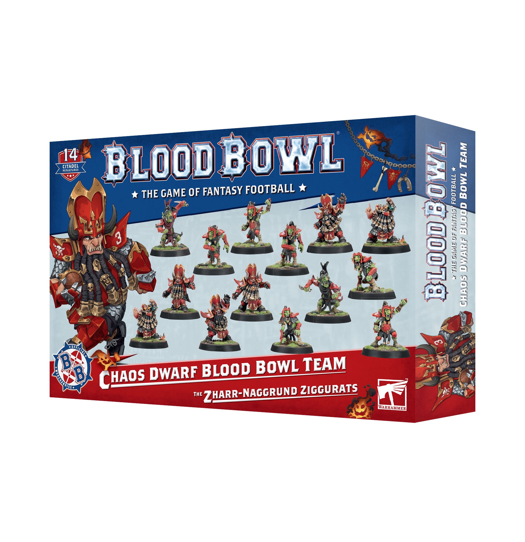 Blood Bowl - Chaos Dwarf Team - The Zharr-Naggrund Ziggurats | Boutique FDB
