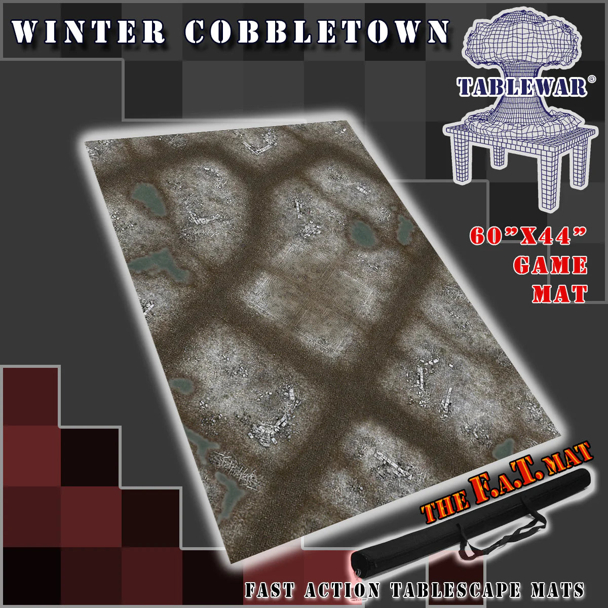 F.A.T. MATS : Winter Cobbletown - 60''x44'' | Boutique FDB
