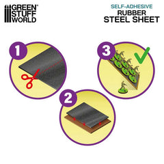 Green Stuff World : Magnetic Sheet A4 + Rubber Steel Sheet A4 Self-Adhesive Combo | Boutique FDB