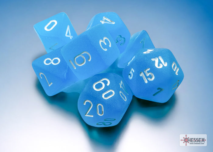 MINI FROSTED 7-DIE SET CARIBBEAN BLUE/WHITE | Boutique FDB